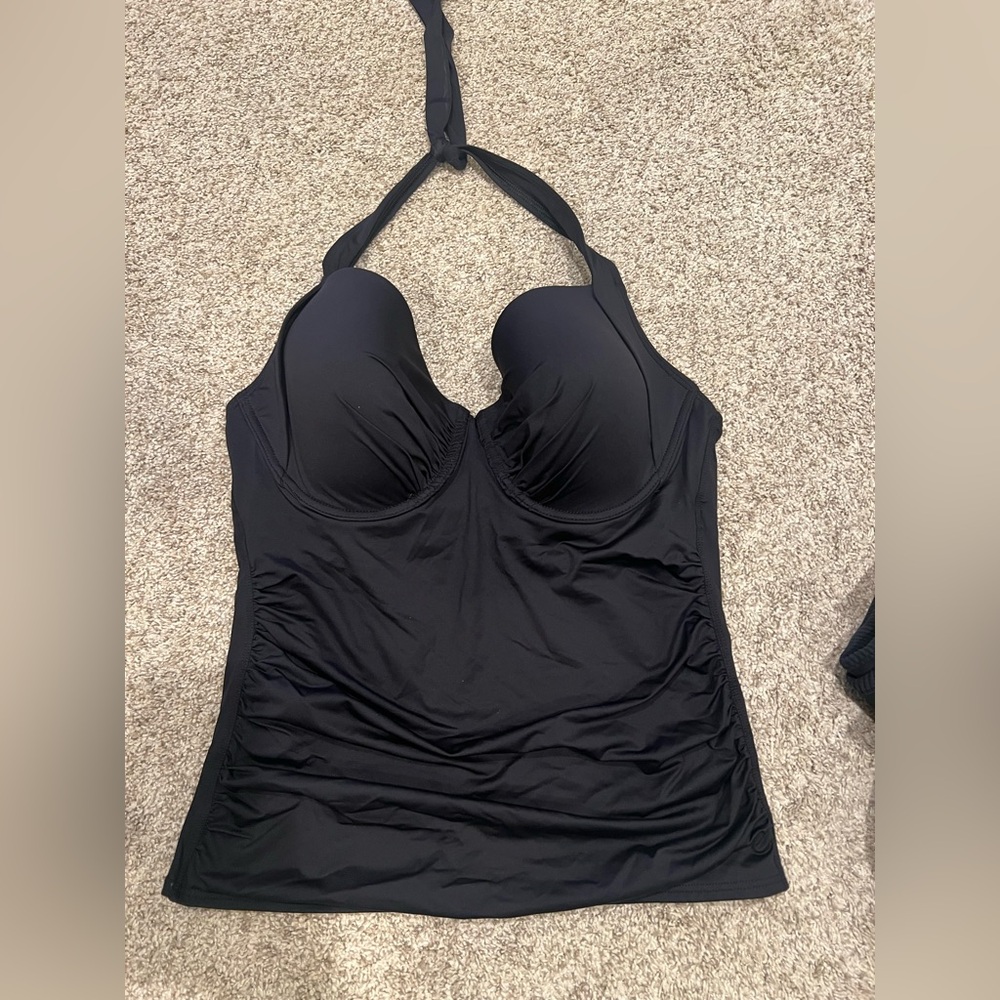 Tommy Bahama Black Halter Top bathing suit XL DD